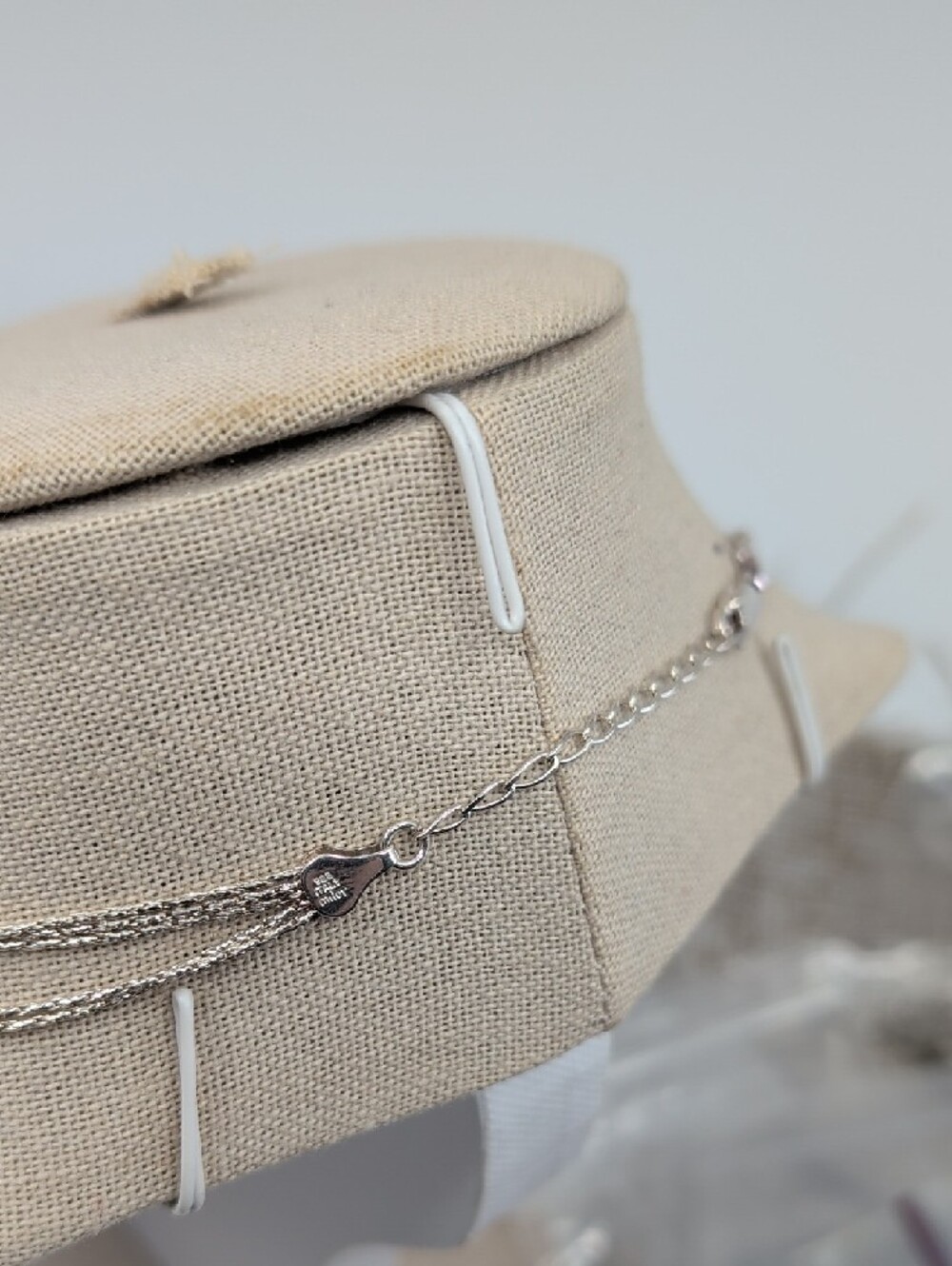 Vintage Milor Italy 925 Sterling Silver 5-Strand Necklace 15-17" Adjustable - Picture 11 of 16